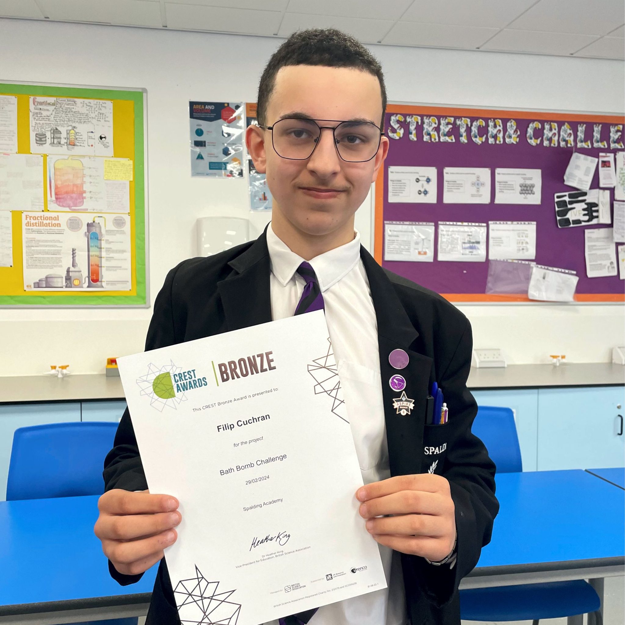 The CREST Award is a national scheme to inspire young scientists